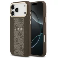   Guess 4G Stripe Apple iPhone 17 Pro MagSafe tok kameravédő kerettel, barna-arany