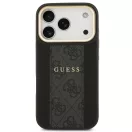 Guess 4G Stripe Apple iPhone 17 Pro Max MagSafe tok kameravédő kerettel, fekete-arany