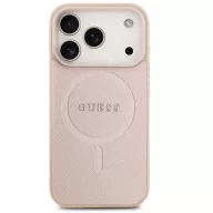   Guess Saffiano Classic Logo Apple iPhone 17 Pro MagSafe tok, rózsaszín