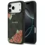 Guess Leather 4G Flowers Print Metal Classic Logo MagSafe Apple iPhone 17 Pro kemény hátlap tok, fekete