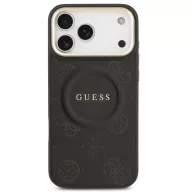   Guess Peony Hot Stamp Apple iPhone 17 Pro MagSafe tok kameravédő peremmel, fekete-arany