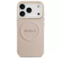   Guess Peony Hot Stamp Apple iPhone 17 Pro MagSafe tok kameravédő peremmel, rózsaszín-arany