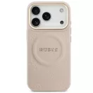 Guess Peony Hot Stamp Apple iPhone 17 Pro Max MagSafe tok kameravédő peremmel, rózsaszín-arany