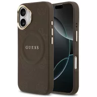   Guess Peony Hot Stamp Apple iPhone 17 MagSafe tok kameravédő peremmel, barna-arany