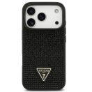 Guess Rhinestone Triangle Apple iPhone 17 Pro hátlap tok, fekete