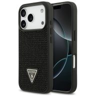   Guess Rhinestone Triangle Apple iPhone 17 Pro Max hátlap tok, fekete