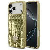   Guess Rhinestone Triangle Apple iPhone 17 Pro Max hátlap tok, arany