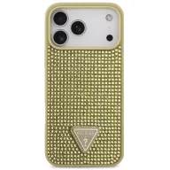   Guess Rhinestone Triangle Apple iPhone 17 Pro Max hátlap tok, arany