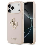   Guess Grained Big 4G & Classic Logo Apple iPhone 17 Pro hátlap tok, rózsaszín