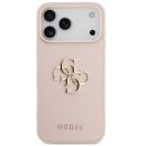 Guess Grained Big 4G & Classic Logo Apple iPhone 17 Pro hátlap tok, rózsaszín