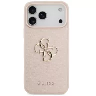   Guess Grained Big 4G & Classic Logo Apple iPhone 17 Pro hátlap tok, rózsaszín