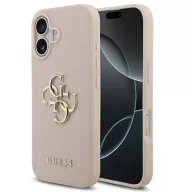   Guess Grained Big 4G & Classic Logo Apple iPhone 17 hátlap tok, rózsaszín