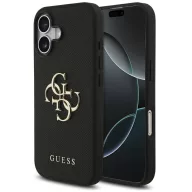   Guess Grained Big 4G & Classic Logo Apple iPhone 17 hátlap tok, fekete
