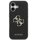 Guess Grained Big 4G & Classic Logo Apple iPhone 17 hátlap tok, fekete