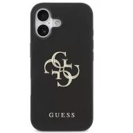   Guess Grained Big 4G & Classic Logo Apple iPhone 17 hátlap tok, fekete
