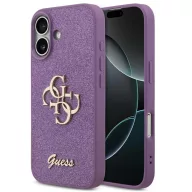   Guess Fixed Glitter Big 4G Apple iPhone 17 hátlap tok, csillámos, lila