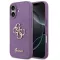 Guess Fixed Glitter Big 4G Apple iPhone 17 hátlap tok, csillámos, lila