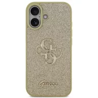   Guess Fixed Glitter Big 4G Apple iPhone 17 hátlap tok, csillámos, arany