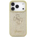 Guess Fixed Glitter Big 4G Apple iPhone 17 Pro hátlap tok, csillámos, arany