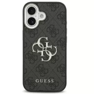   Guess 4G Big 4G Classic Logo Apple iPhone 17 hátlap tok, fekete-ezüst