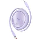 Baseus Free2Draw Mini USB-C töltő-és adatkábel, kihúzható, automata behúzó funkcióval, 100W, 1m, lila