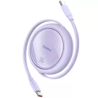   Baseus Free2Draw Mini USB-C töltő-és adatkábel, kihúzható, automata behúzó funkcióval, 100W, 1m, lila