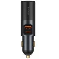   Baseus Share Together 2×USB-A autós gyorstöltő, szivargyújtó kimenettel, 60W, szürke