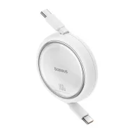   Baseus Free2Draw Mini USB-C töltő-és adatkábel, kihúzható, automata behúzó funkcióval, 100W, 1m, fehér