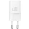 Baseus GaN5 Mini USB-C hálózati gyorstöltő adapter, 20W, fehér