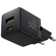   Baseus Palm 2in1 USB-C-USB-A hálózati gyorstöltő adapter, 30W, fekete
