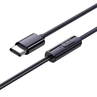   Baseus Encok CZ11 USB-C vezetékes mikrofonos fülhallgató, fekete