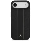 Mercedes Leather Laurel Leaves Stripes Apple iPhone Air (2025) MagSafe hátlap tok, fekete