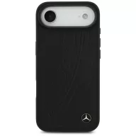   Mercedes Leather Large Laurel Leave Apple iPhone Air (2025) MagSafe hátlap tok, fekete