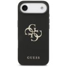 Guess Grained Big 4G & Classic Logo Apple iPhone Air (2025) hátlap tok, fekete