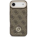Guess 4G Strass Logo & Big Strap Metal Buttons Apple Air (2025) MagSafe tok csukló / nyakpánttal, barna