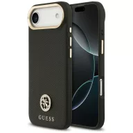   Guess 4G Grained Strass Logo Apple iPhone Air (2025) MagSafe tok kameravédő peremmel, fekete-arany