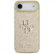   Guess Fixed Glitter Big 4G Apple iPhone Air (2025) hátlap tok, csillámos, arany