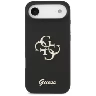   Guess Silicone Big 4G Logo Bottom Script Apple iPhone Air (2025) hátlap tok, fekete