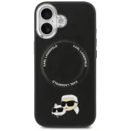   Karl Lagerfeld Karl & Choupette Pins Apple iPhone 17 MagSafe kompatibilis hátlap tok, fekete