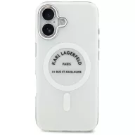   Karl Lagerfeld Liquid Glitter Choupette Logo Apple iPhone 17 MagSafe kompatibilis hátlap tok, csillámos, átlátszó