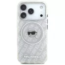 Karl Lagerfeld IML Karl Head Logo Apple iPhone 17 Pro MagSafe kompatibilis hátlap tok, szürke