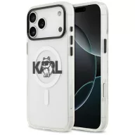   Karl Lagerfeld IML Karl Head Logo Apple iPhone 17 Pro Max MagSafe kompatibilis hátlap tok, átlátszó