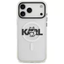 Karl Lagerfeld IML Karl Head Logo Apple iPhone 17 Pro Max MagSafe kompatibilis hátlap tok, átlátszó