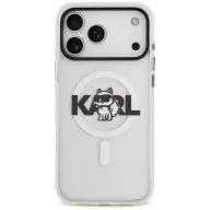   Karl Lagerfeld IML Karl Head Logo Apple iPhone 17 Pro MagSafe kompatibilis hátlap tok, átlátszó