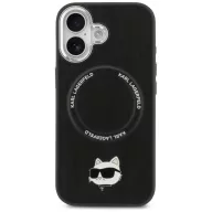   Karl Lagerfeld Choupette Pin Apple iPhone 17 MagSafe kompatibilis hátlap tok, fekete