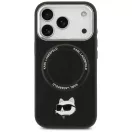 Karl Lagerfeld Choupette Pin Apple iPhone 17 Pro MagSafe kompatibilis hátlap tok, fekete