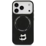   Karl Lagerfeld Choupette Pin Apple iPhone 17 Pro Max MagSafe kompatibilis hátlap tok, fekete