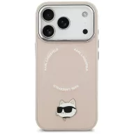   Karl Lagerfeld Choupette Pin Apple iPhone 17 Pro MagSafe kompatibilis hátlap tok, rózsaszín