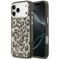   Karl Lagerfeld IML Leopard Pattern Apple iPhone 17 Pro Max MagSafe kompatibilis hátlap tok, leopárd minta, barna