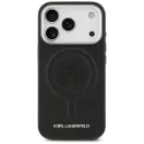 Karl Lagerfeld Initial & Metal Logo Apple iPhone 17 Pro MagSafe kompatibilis hátlap tok, fekete